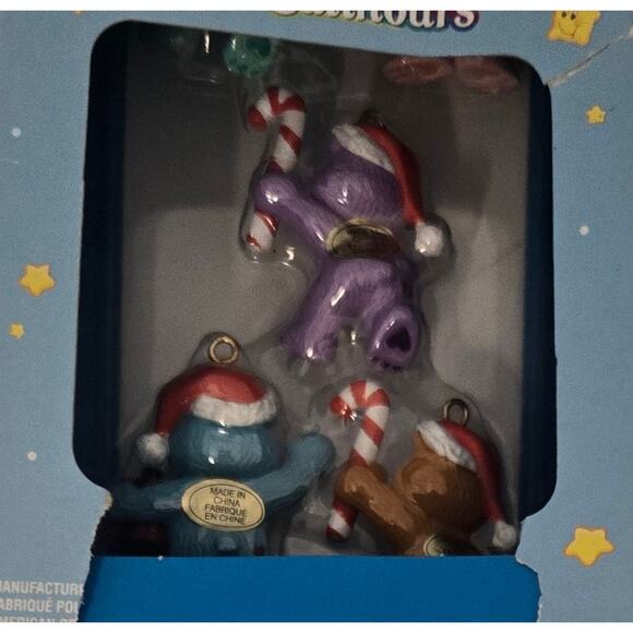 American Greetings Vintage 2006 Care Bears Christmas Ornament Set of 5 mini - Picture 4 of 6
